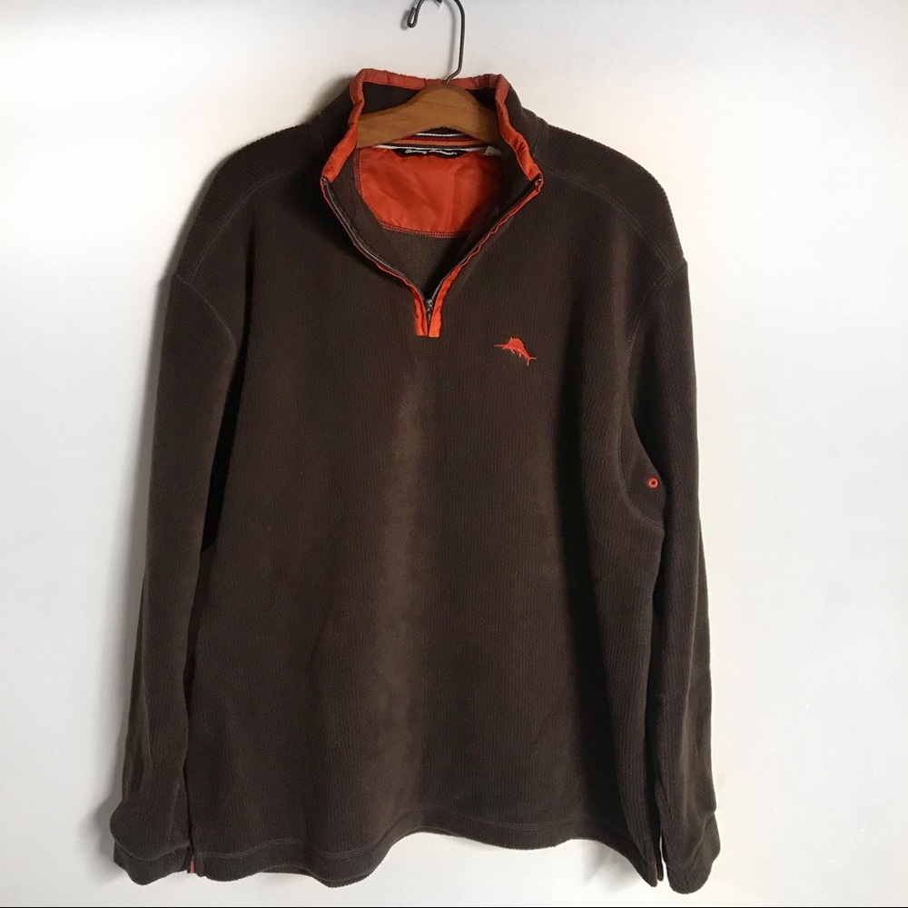 Tommy Bahama Ribbed Fleece Half Zip Pullover